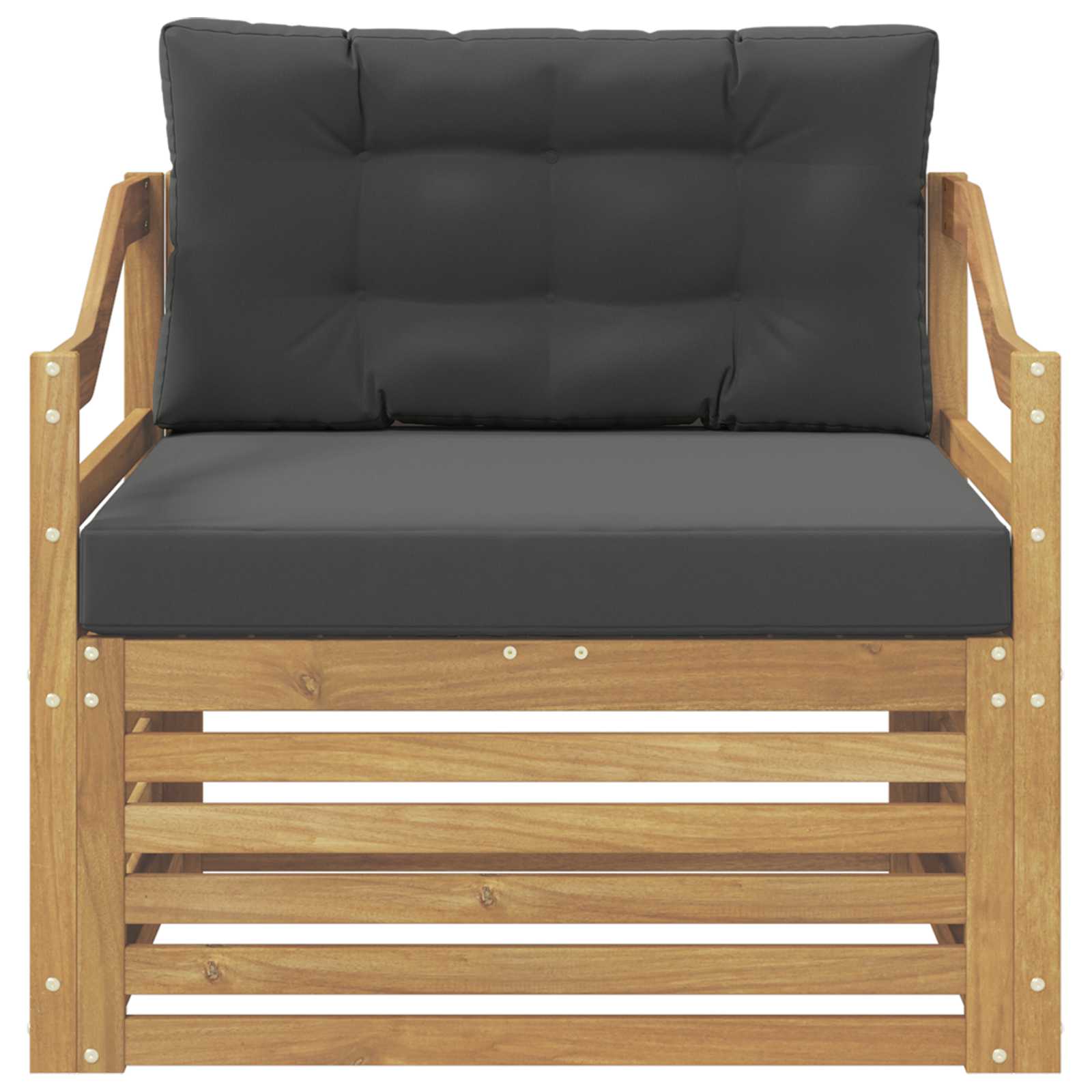 Outdoor-Sofa Weiß und Anthrazit