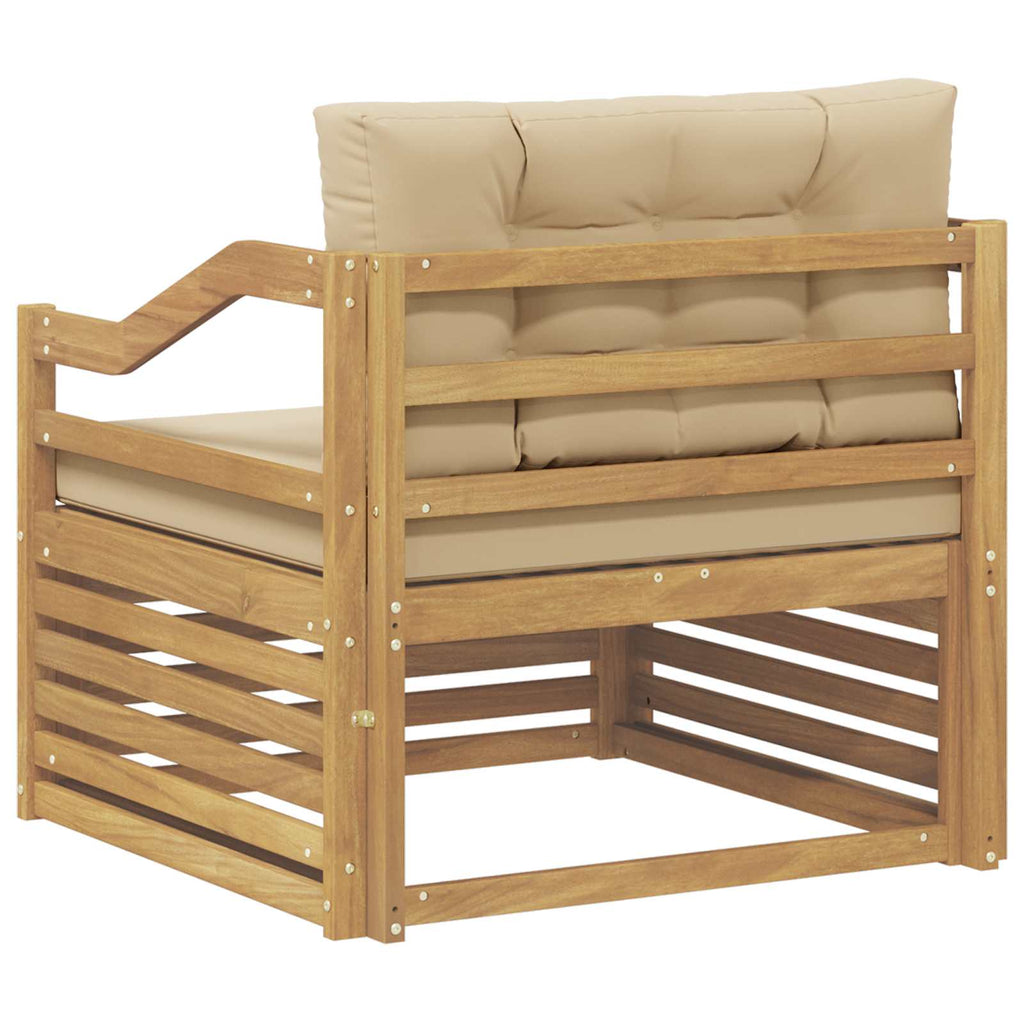 Outdoor-Sofa Weiß und Beige