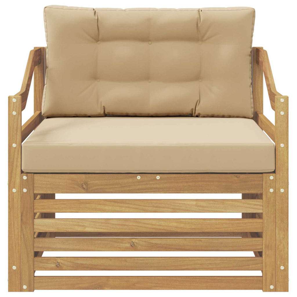 Outdoor-Sofa Weiß und Beige