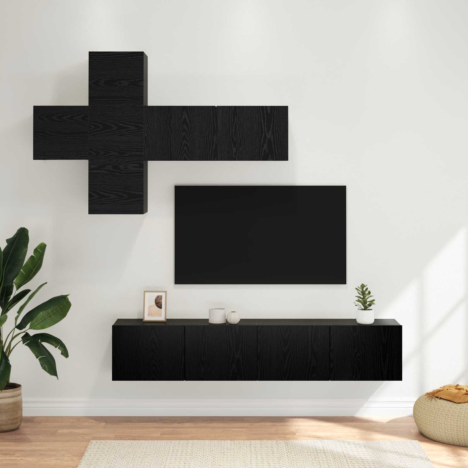 TV-Schrankset Wandmontiert 3 pcs Holzwerkstoff