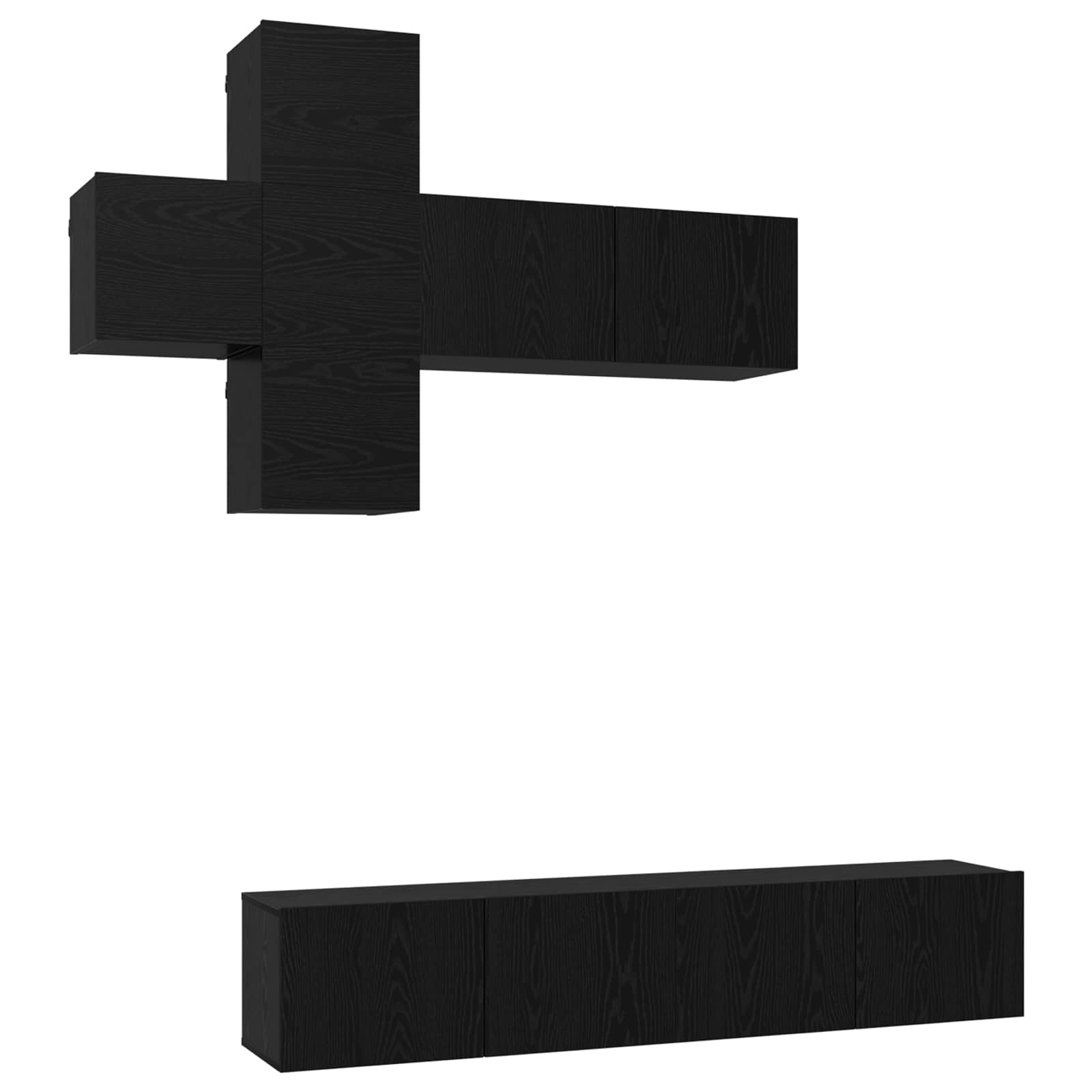 TV-Schrankset Wandmontiert 3 pcs Holzwerkstoff