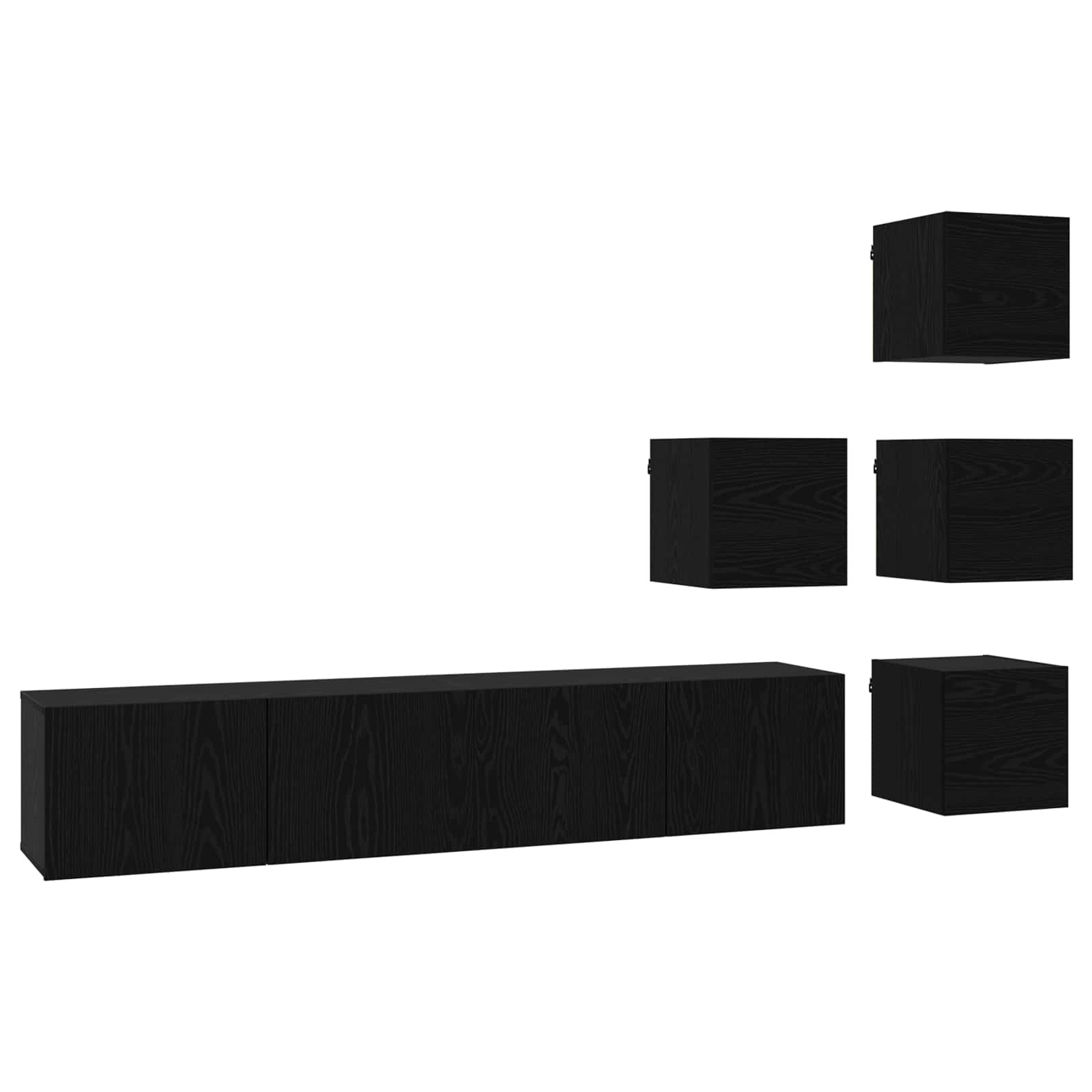 TV-Schrankset 6 pcs 80 x 30 x 30 cm Schwarze Eiche