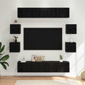 TV-Schrankset 8 pcs 80 x 30 x 30 cm Schwarze Eiche