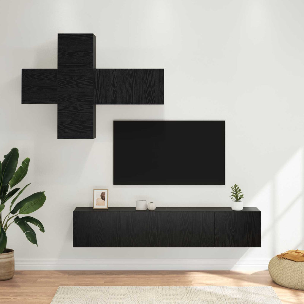 TV-Schrankset Wandmontiert 3 pcs Holzwerkstoff