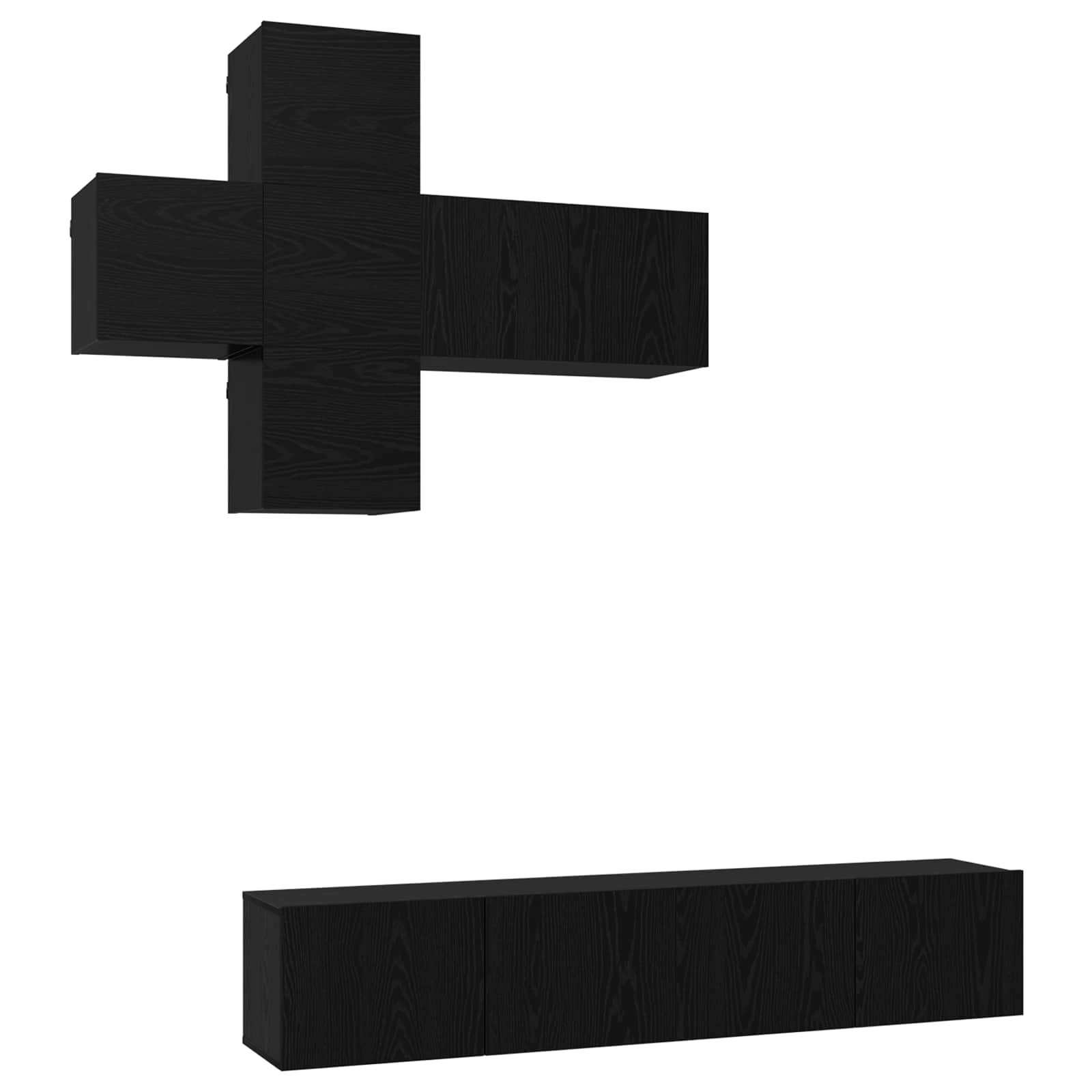 TV-Schrankset Wandmontiert 3 pcs Holzwerkstoff