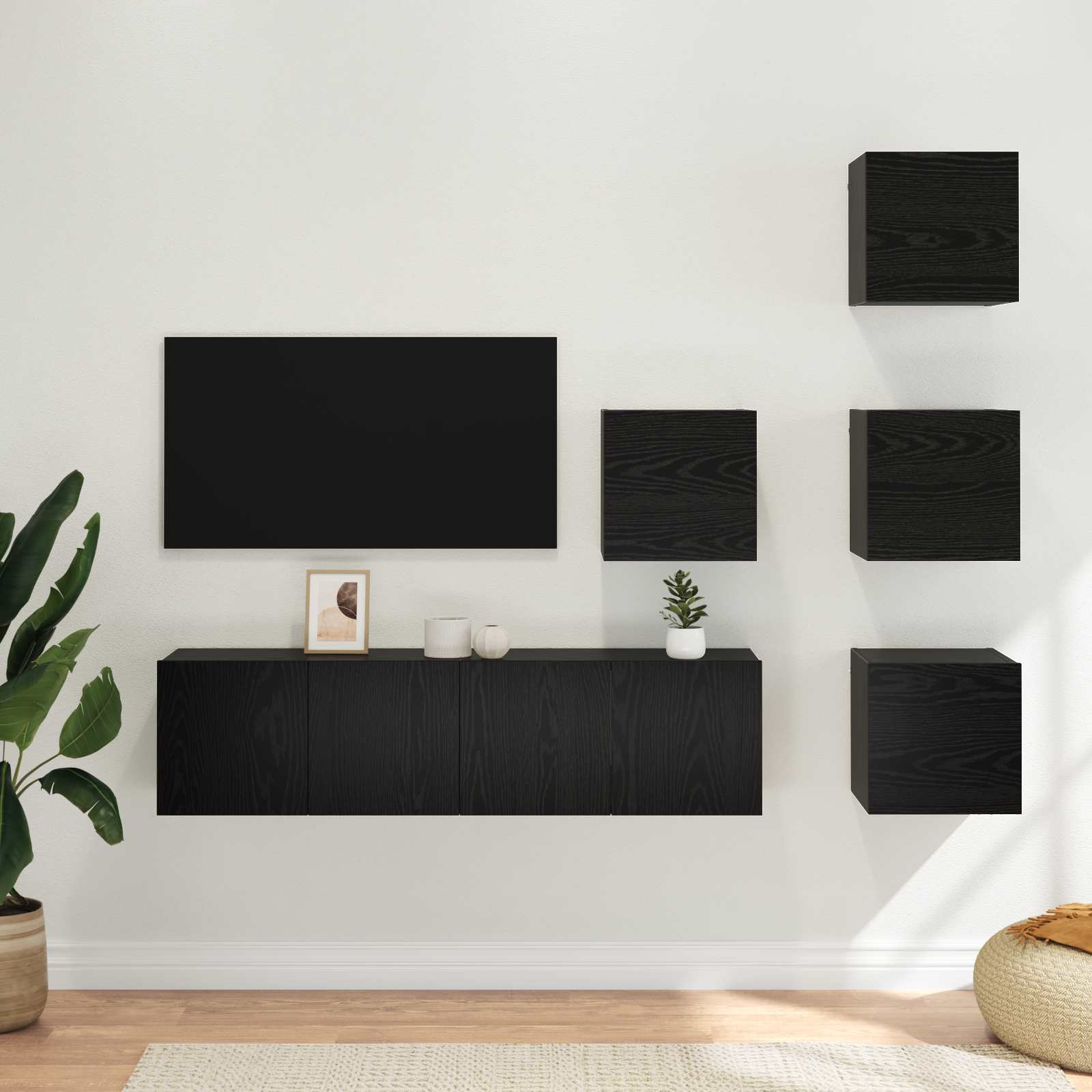 TV-Schrankset 6 pcs 60 x 30 x 30 cm Schwarze Eiche