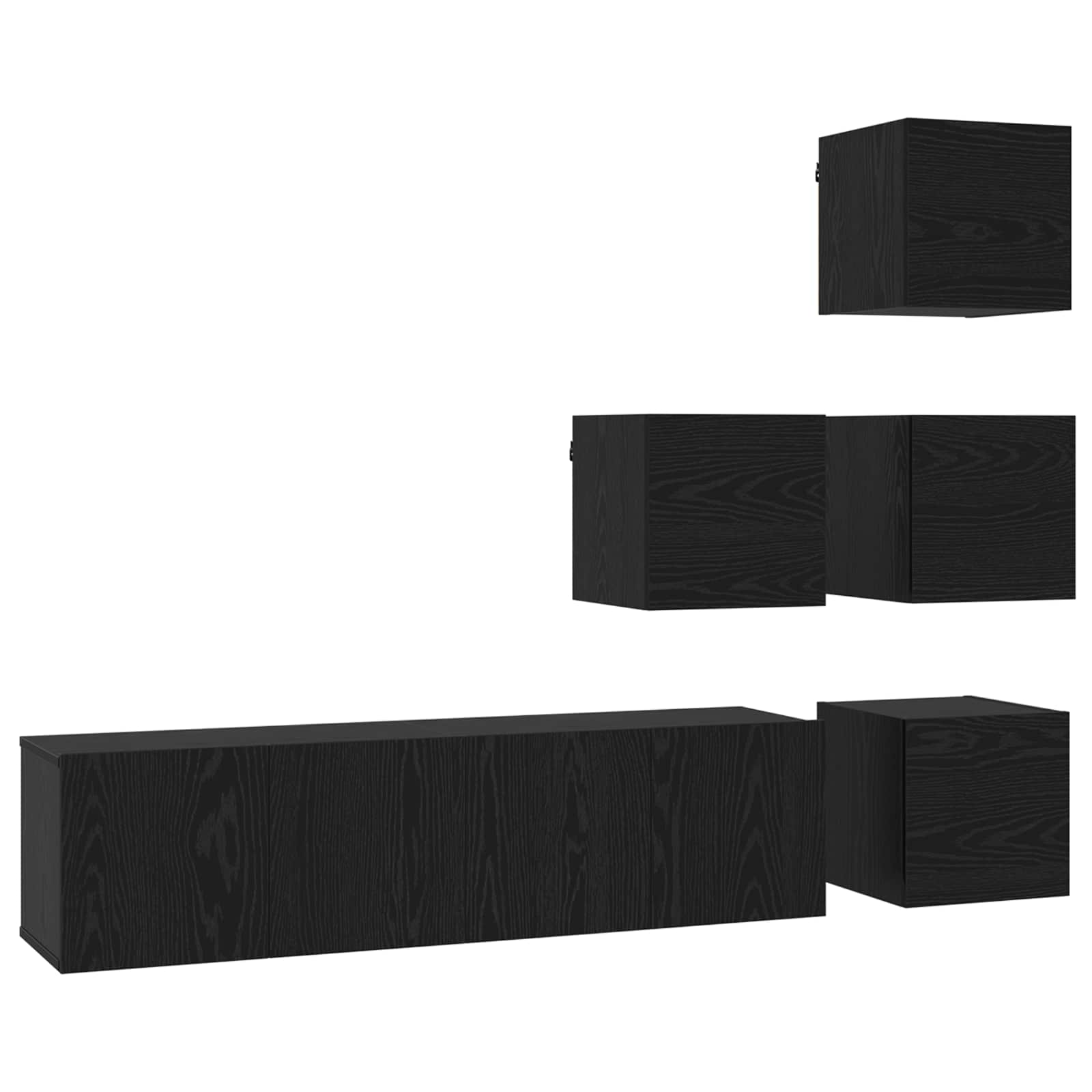 TV-Schrankset 6 pcs 60 x 30 x 30 cm Schwarze Eiche