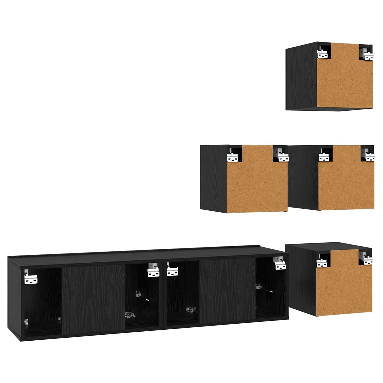 TV-Schrankset 6 pcs 60 x 30 x 30 cm Schwarze Eiche