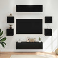 TV-Schrankset 8 pcs 120 x 30 x 30 cm Schwarze Eiche