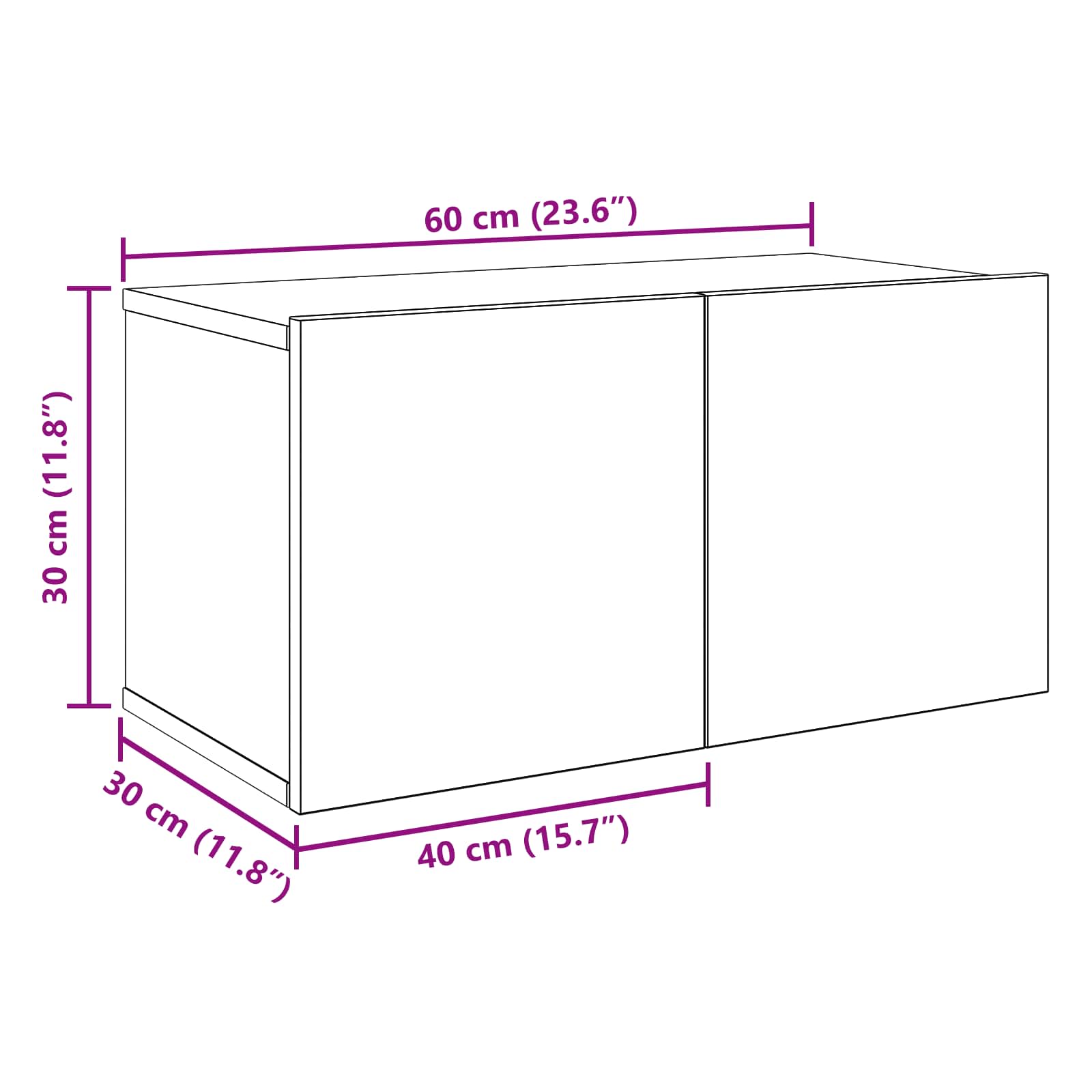 TV-Schrankset 10 pcs 180 x 30 x 30 cm Schwarze Eiche
