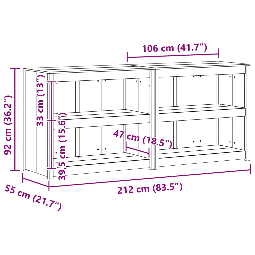 Außenküchenschrank MEPPEL 2 pcs Weiß 212 x 55 x 92 cm