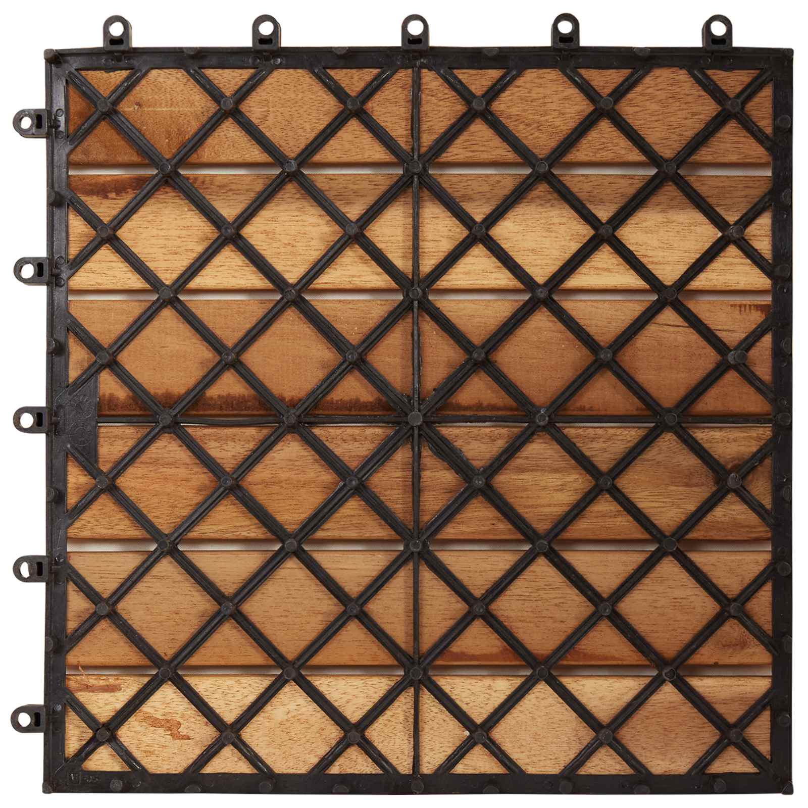 Terrassenfliese 20 pcs Braun 30 x 30 cm Akazien-Hartholz