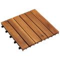 Terrassenfliese 30 pcs Braun 30 x 30 cm Akazien-Hartholz
