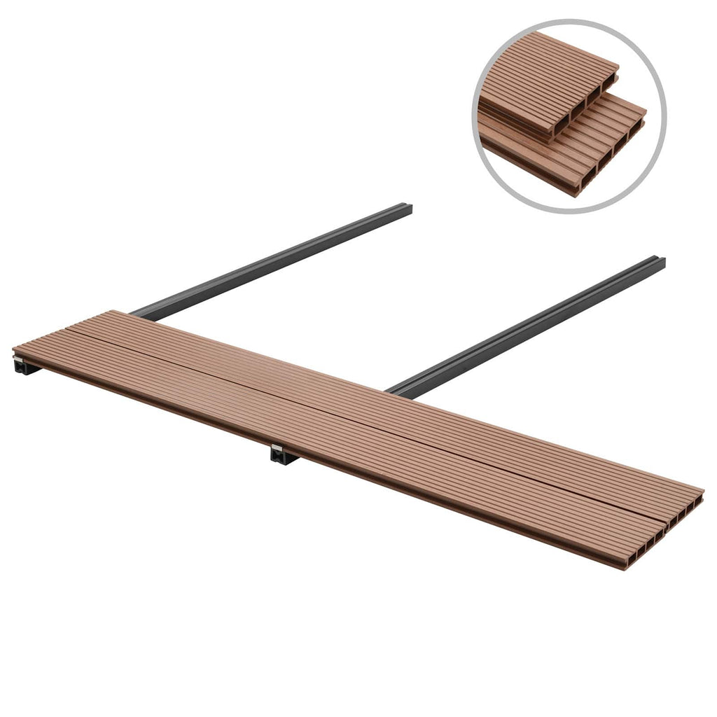 Terrassendiele 16 pcs Braun WPC