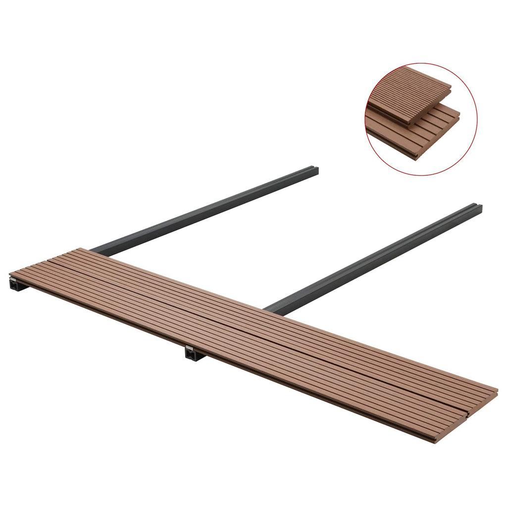 Terrassendiele 60 pcs Hellbraun WPC