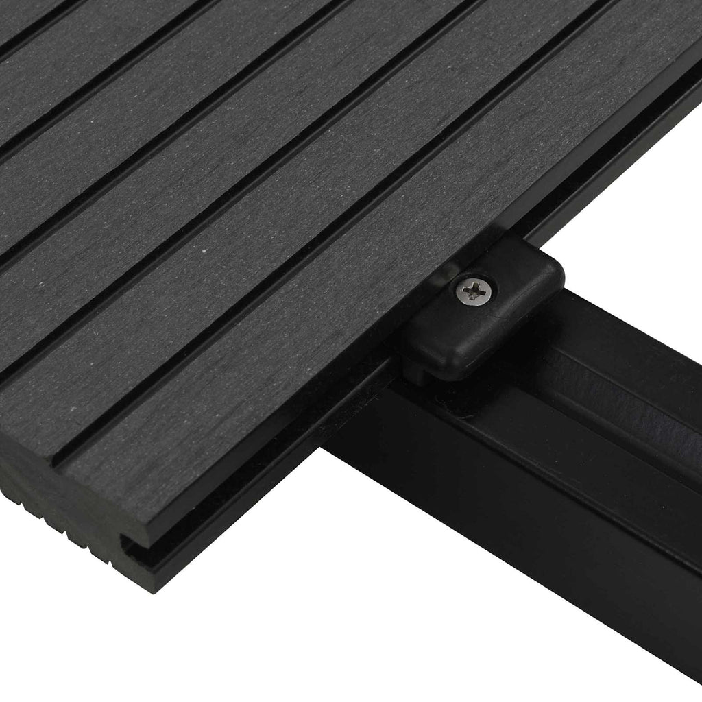 Terrassendiele 78 pcs Schwarz WPC