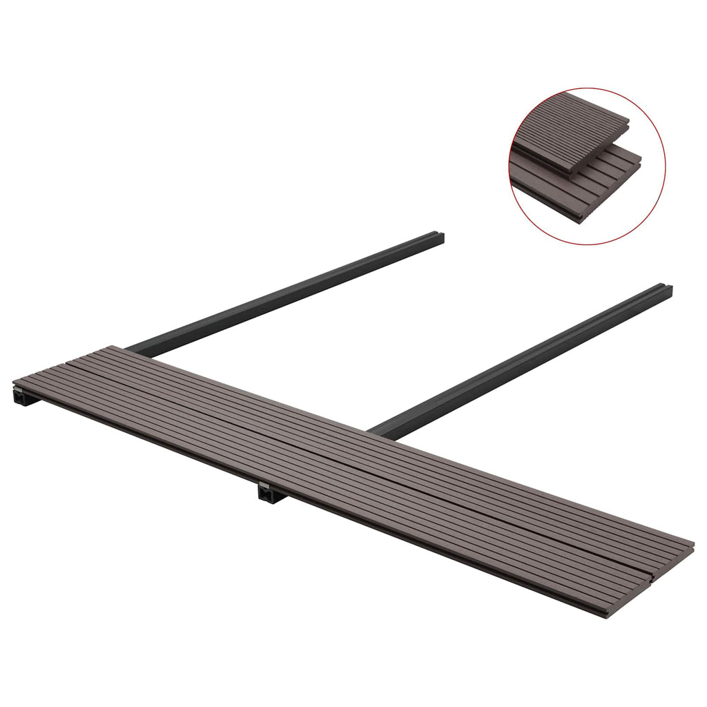 Terrassendiele 48 pcs Dunkelbraun WPC