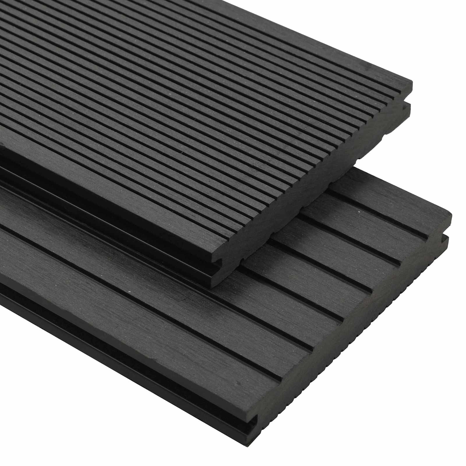 Terrassendiele 16 pcs Schwarz WPC