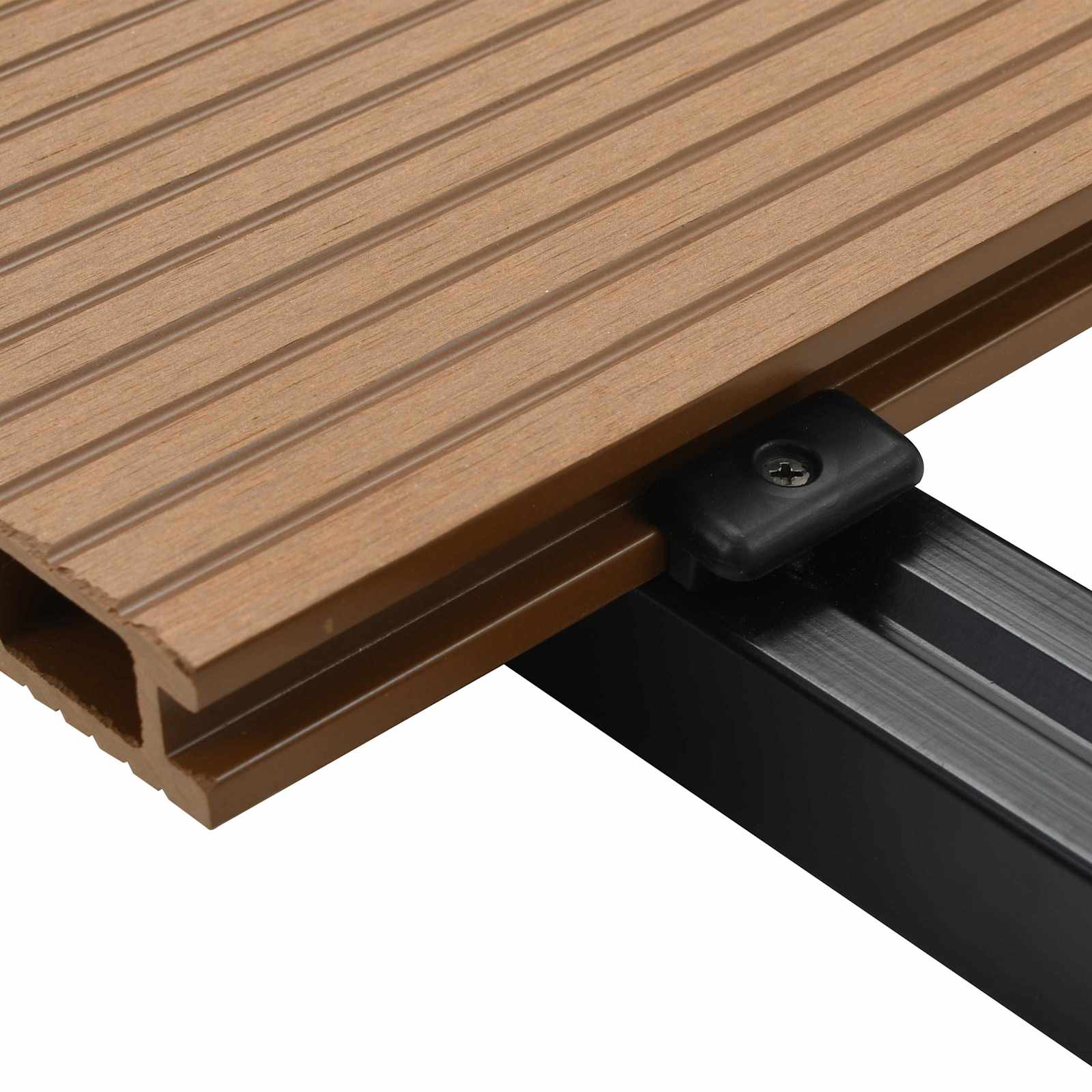 Terrassendiele 60 pcs Teakfarbe WPC