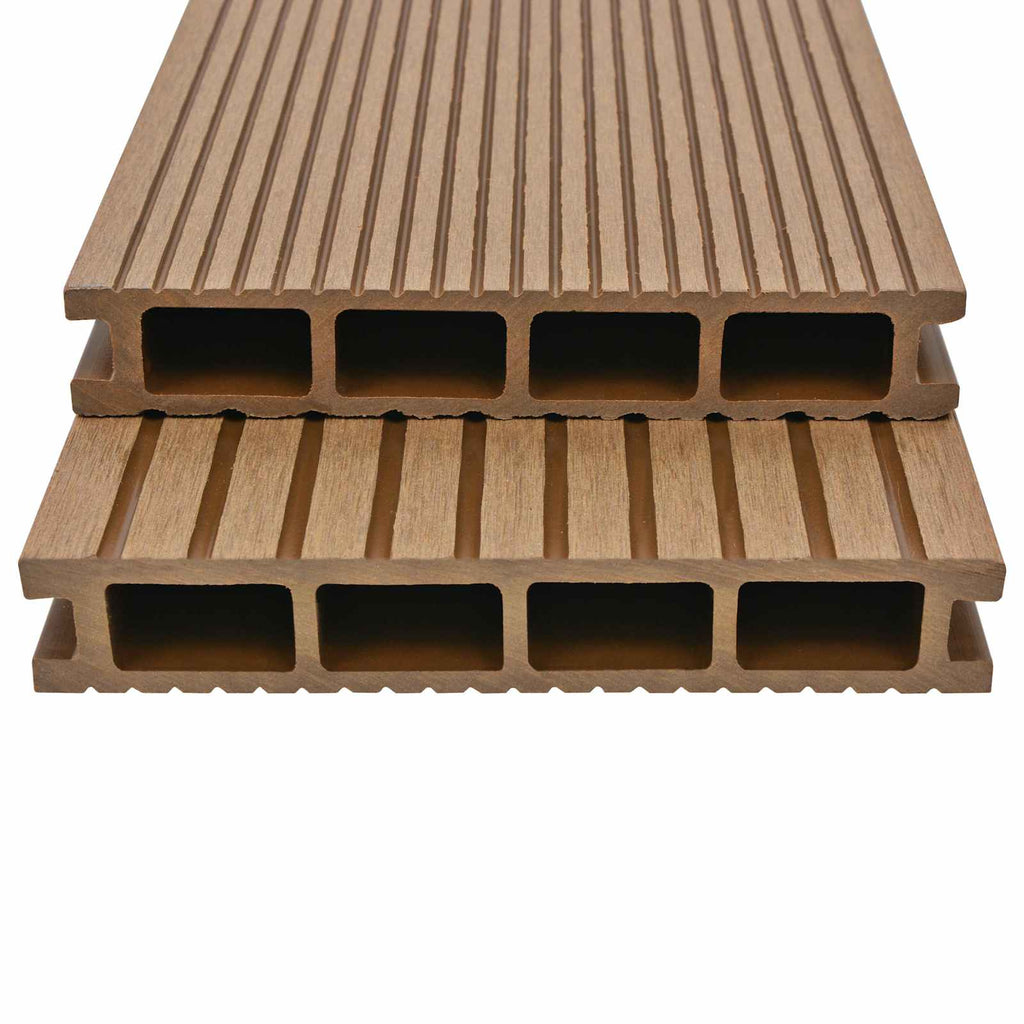 Terrassendiele 60 pcs Teakfarbe WPC
