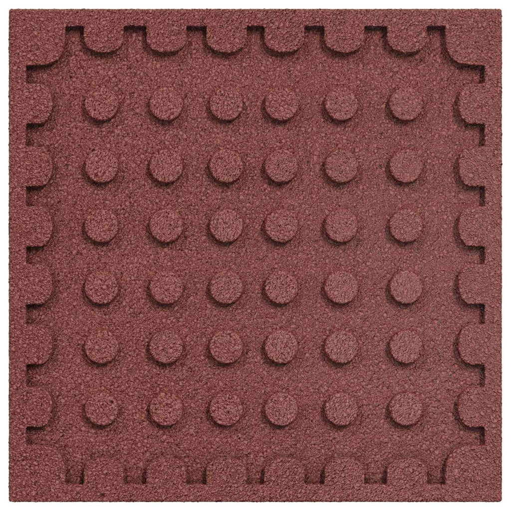 Sturzschutzfliesen 12 pcs Rot 50 x 50 cm Gummi