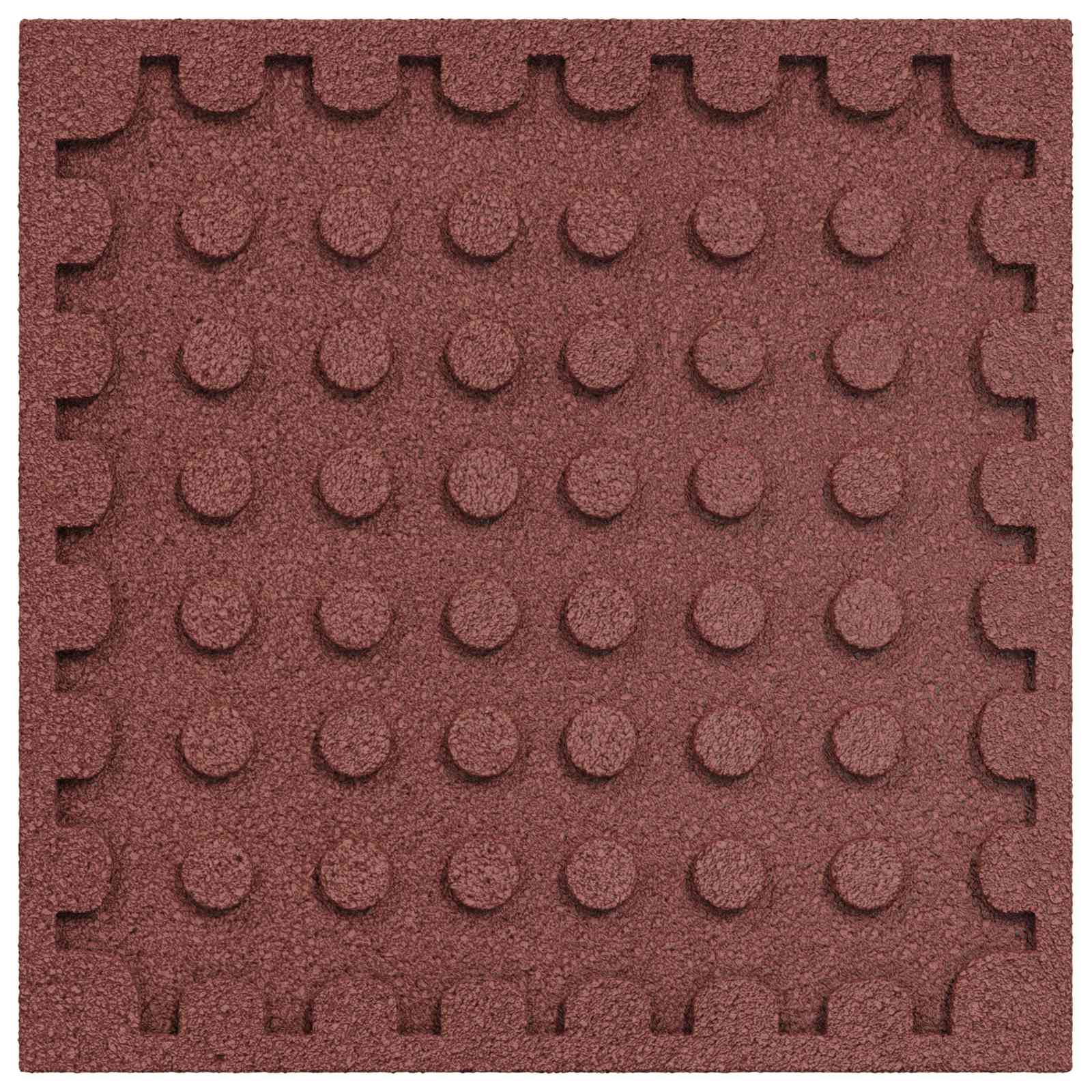 Sturzschutzfliesen 24 pcs Rot 50 x 50 cm Gummi