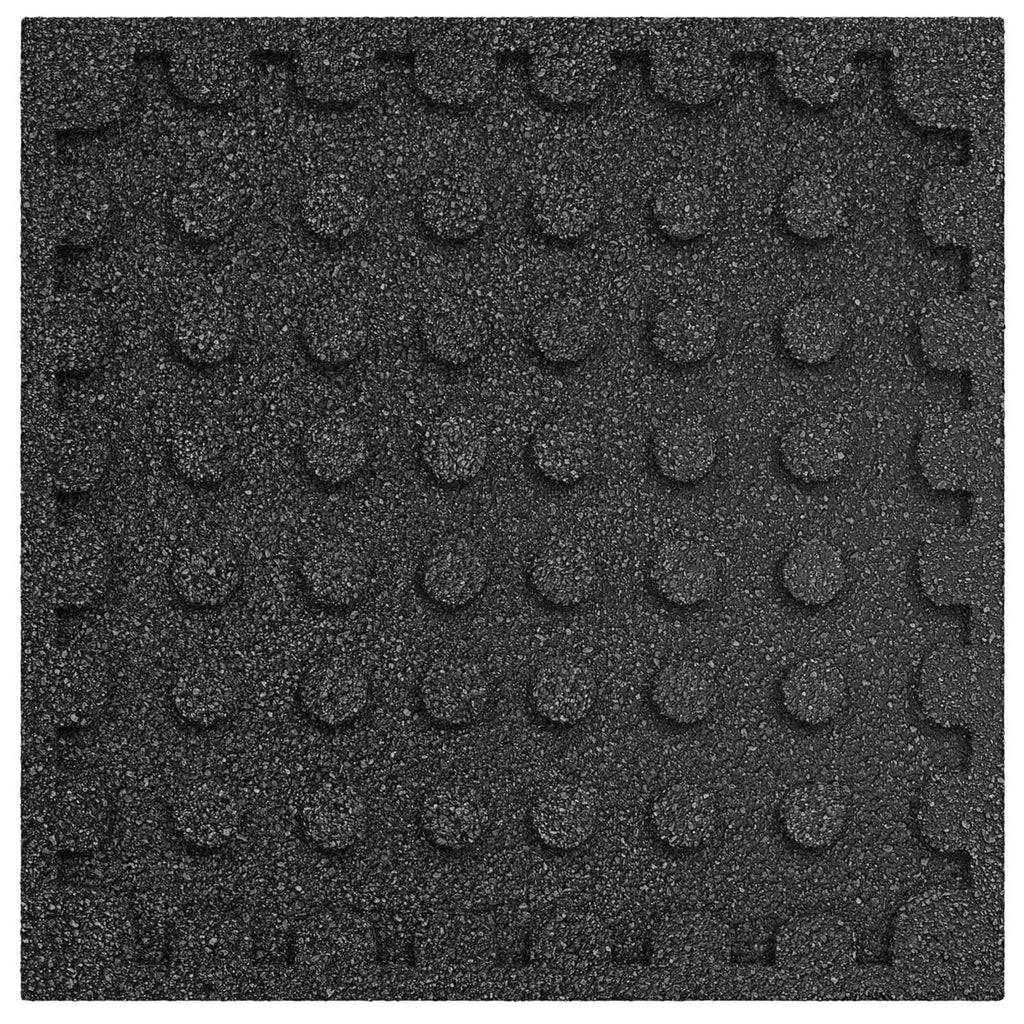 Sturzschutzfliesen 24 pcs Schwarz 50 x 50 cm Gummi