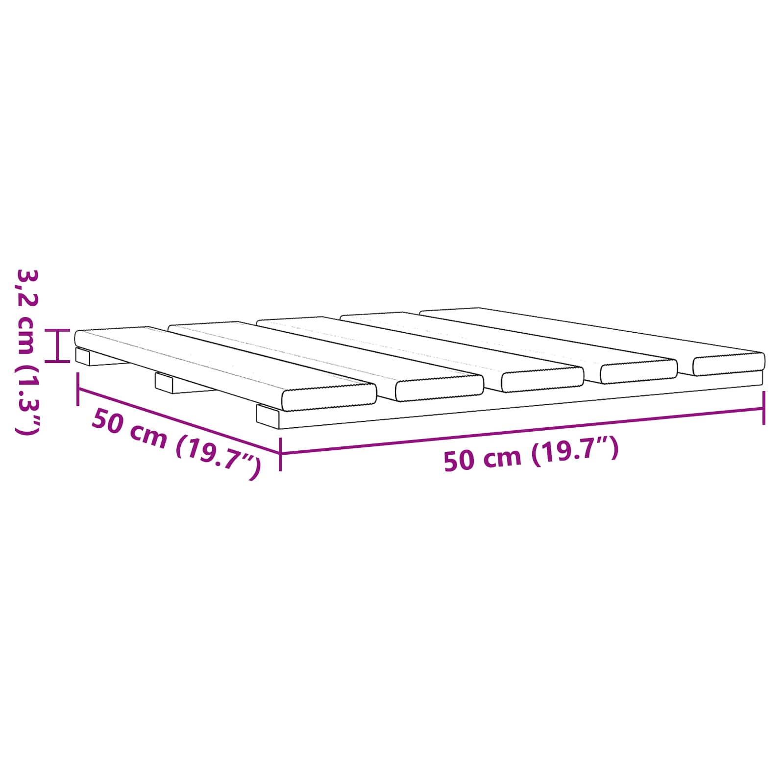 Terrassenfliese 18 pcs Grün 50 x 50 cm