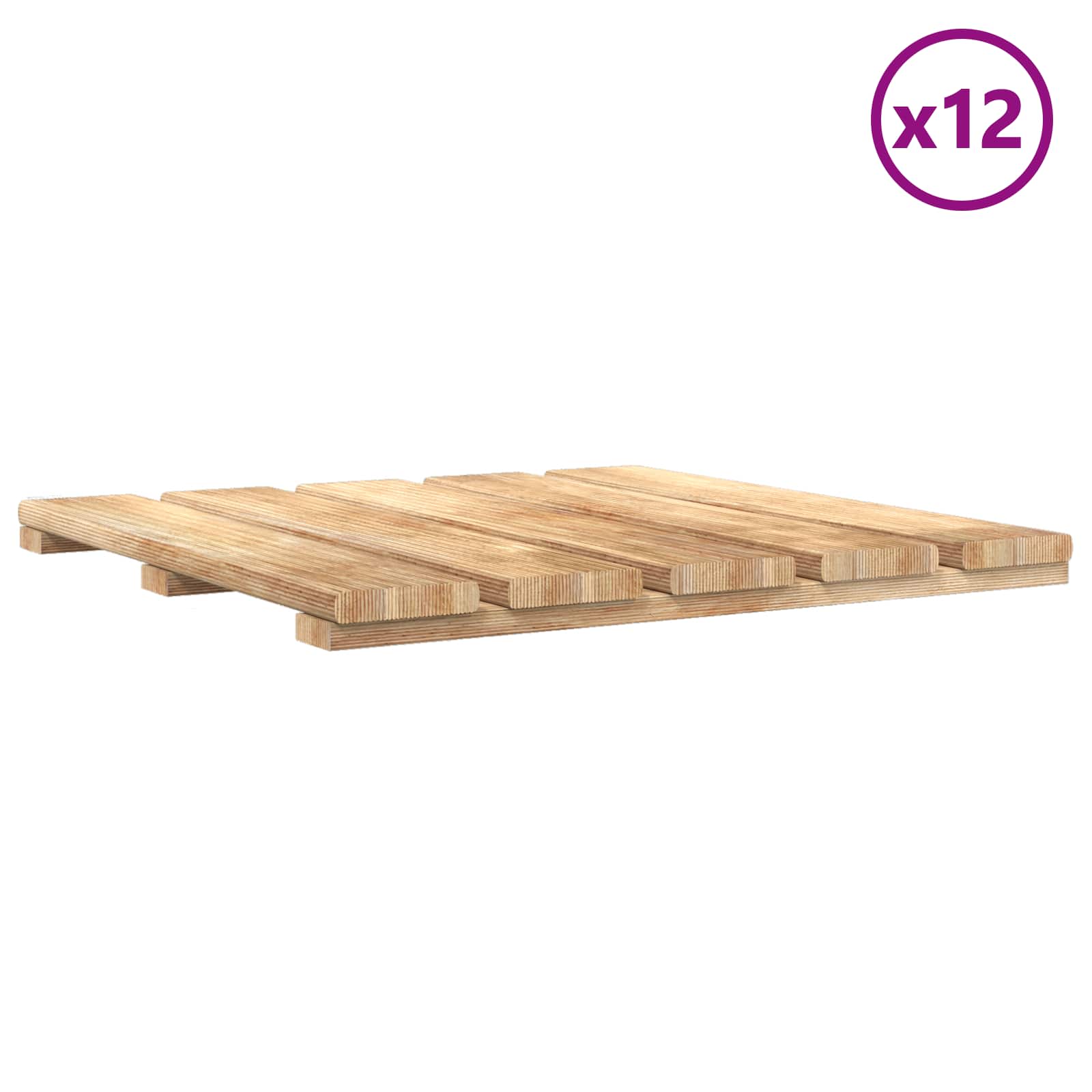Terrassenfliese 12 pcs Braun 50 x 50 cm