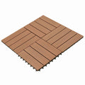 Terrassenfliese 22 pcs Braun 30 x 30 cm WPC