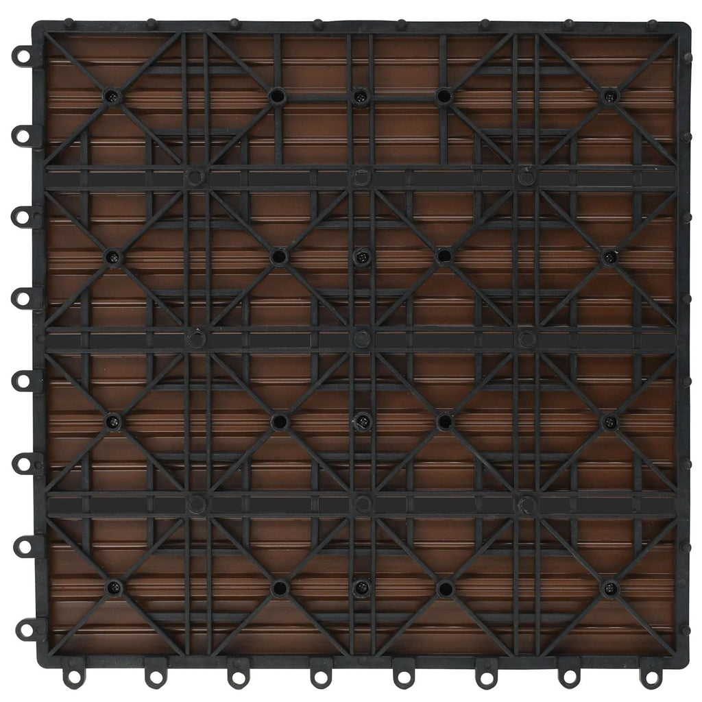 Terrassenfliese 22 pcs Braun 30 x 30 cm WPC