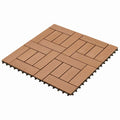 Terrassenfliese 22 pcs Braun 30 x 30 cm WPC