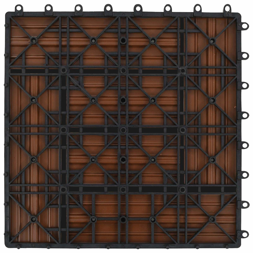 Terrassenfliese 22 pcs Braun 30 x 30 cm WPC