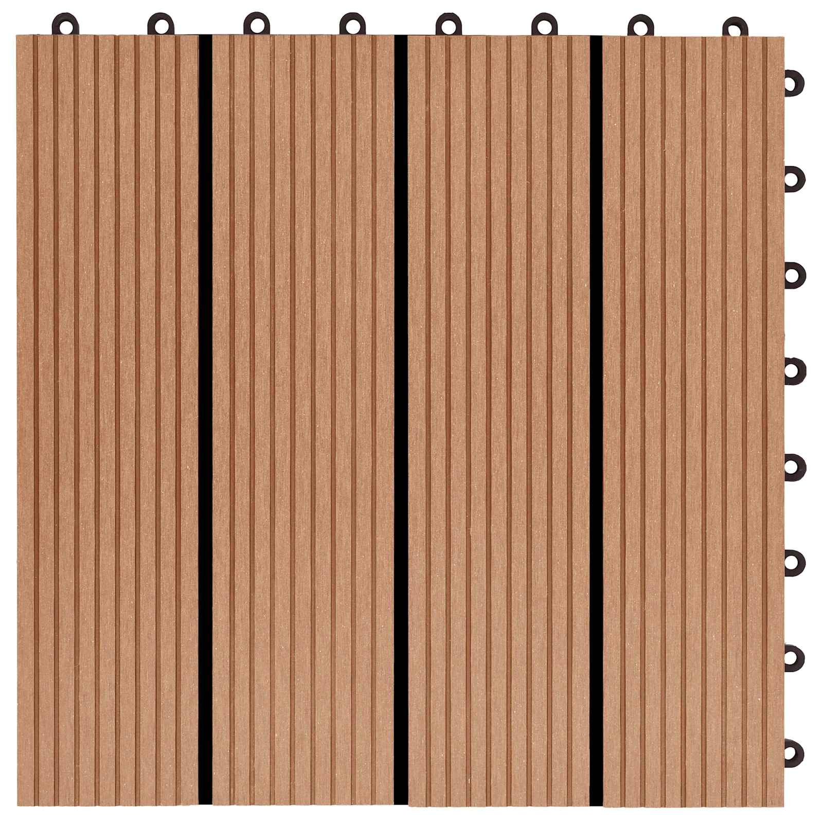 Terrassenfliese 22 pcs Teak 30 x 30 cm WPC