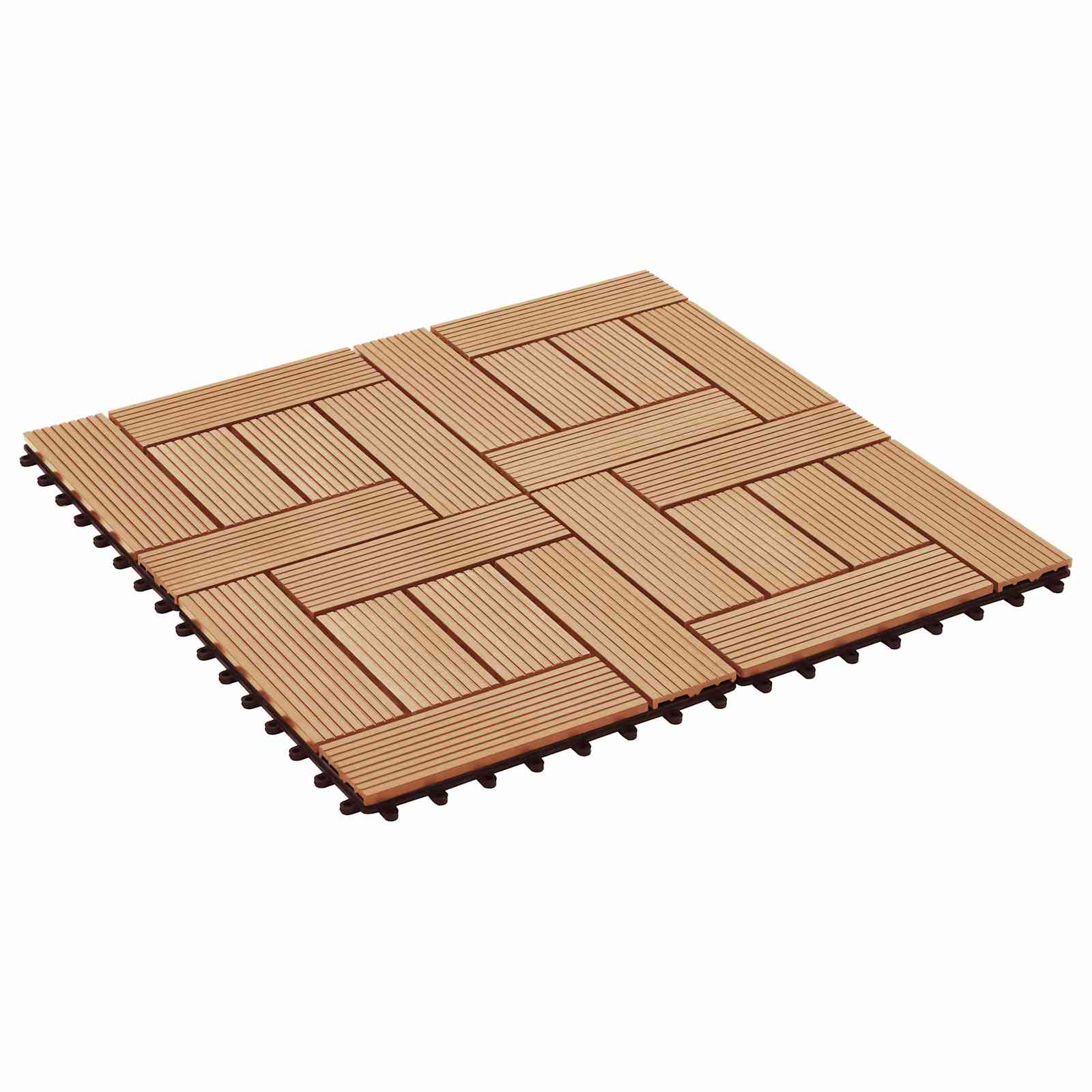 Terrassenfliese 22 pcs Teak 30 x 30 cm WPC