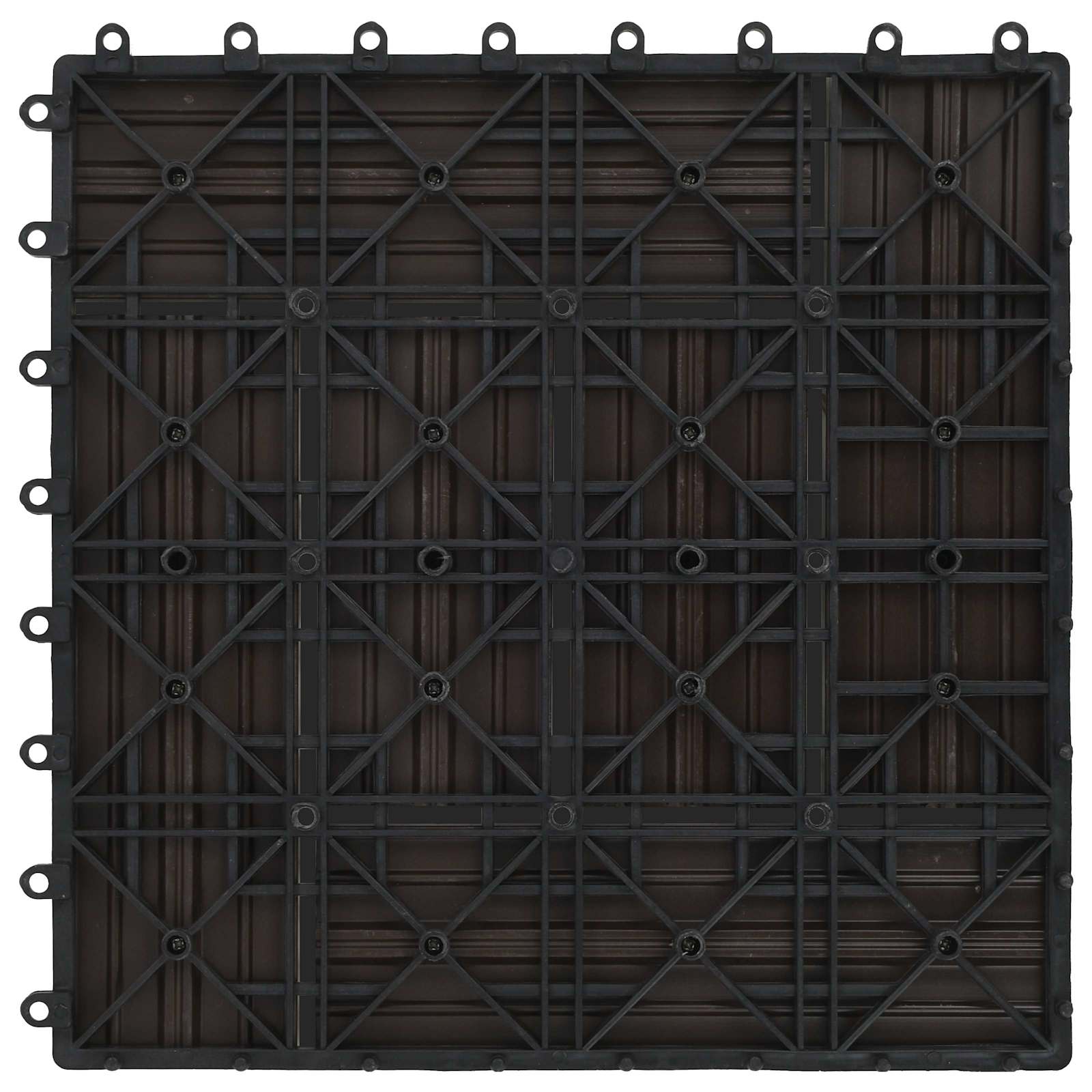 Terrassenfliese 22 pcs Dunkelbraun 30 x 30 cm WPC