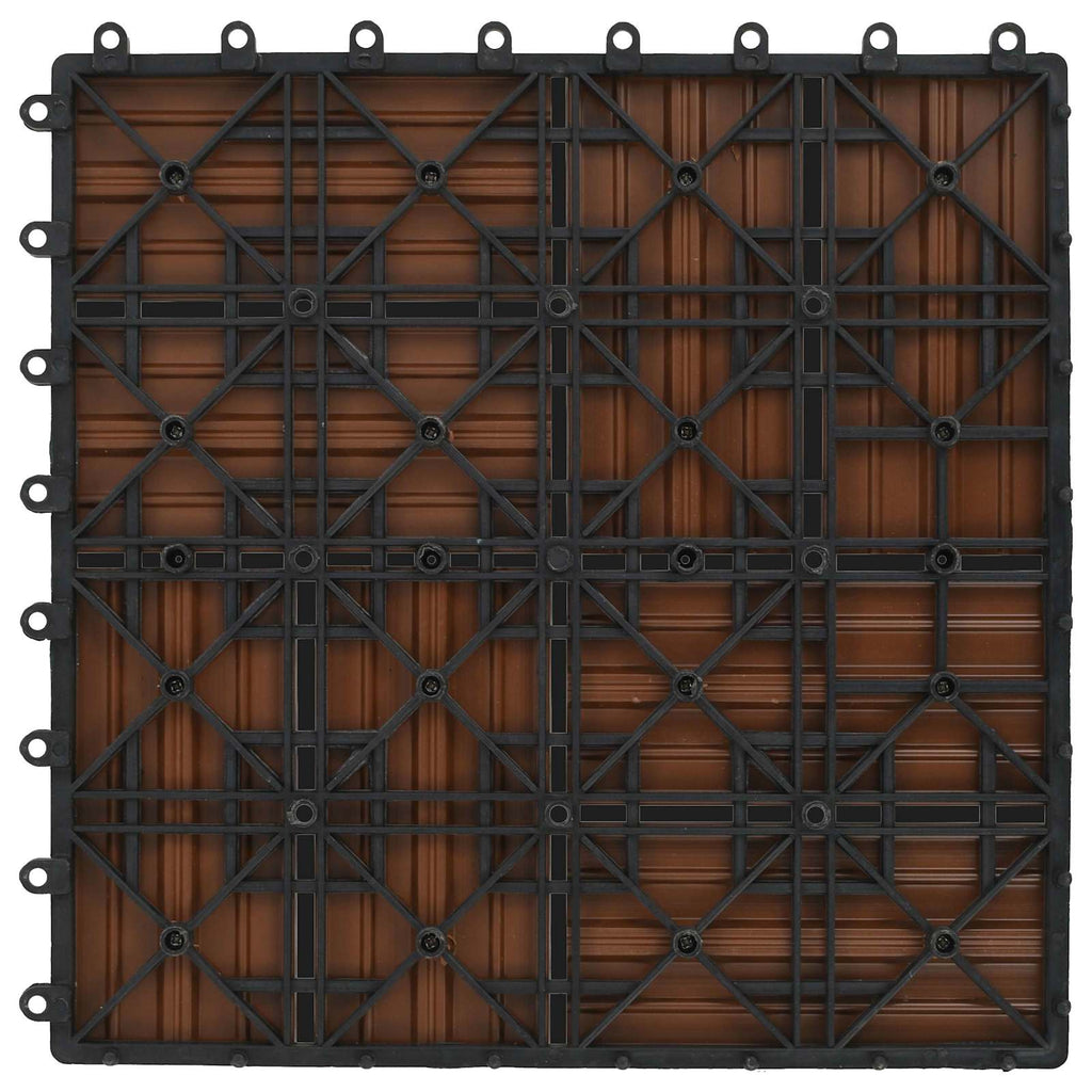 Terrassenfliese 22 pcs Braun 30 x 30 cm WPC