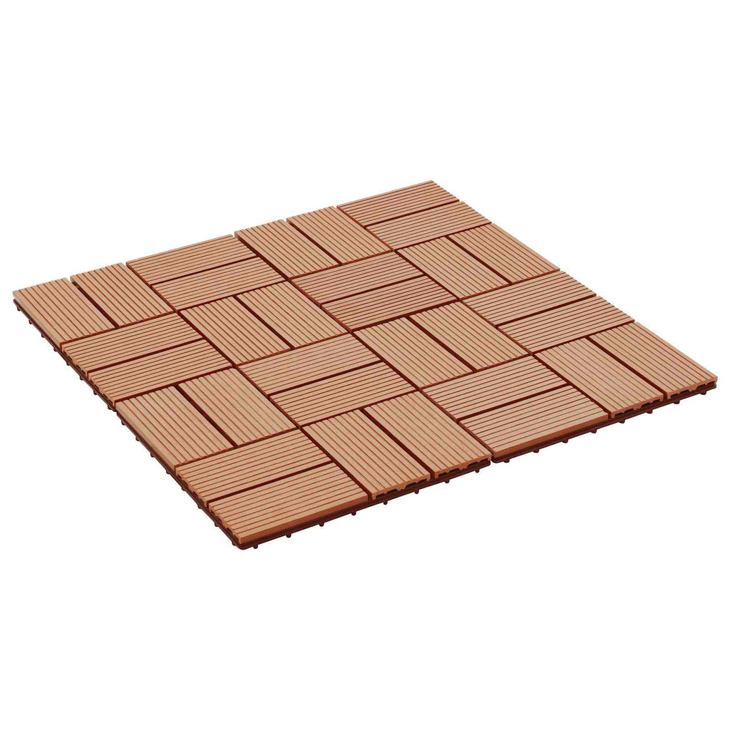 Terrassenfliese 22 pcs Teak 30 x 30 cm WPC