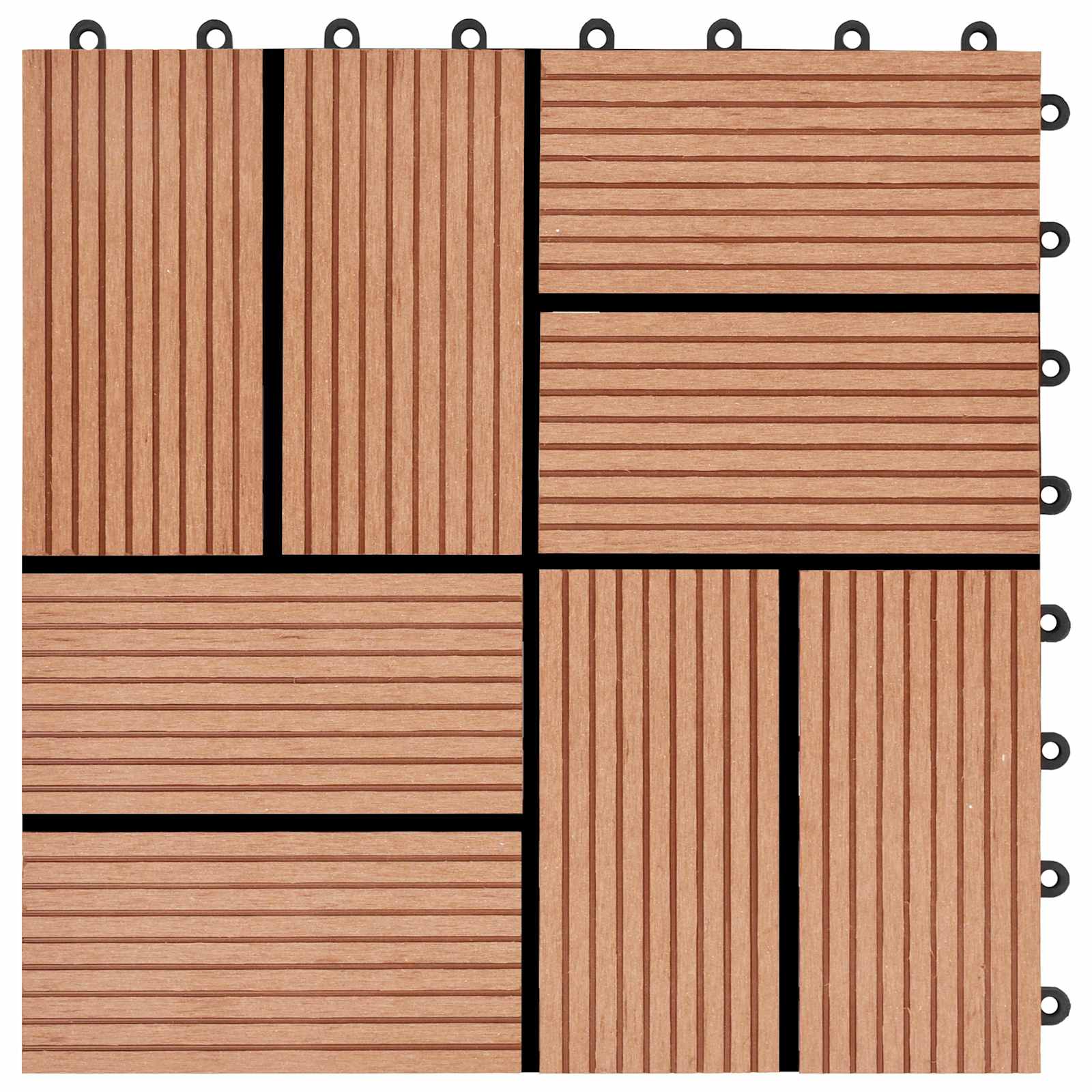 Terrassenfliese 22 pcs Teak 30 x 30 cm WPC