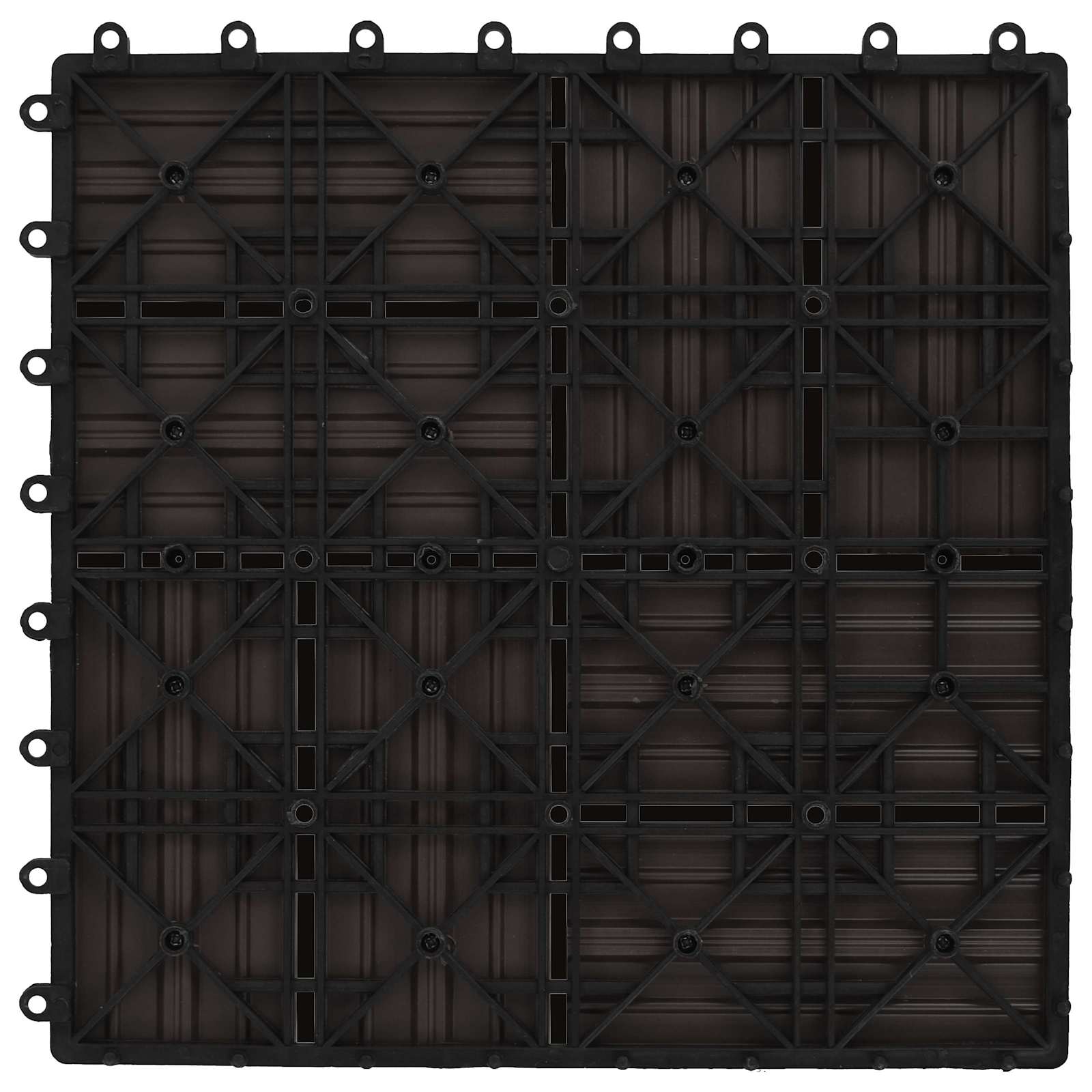 Terrassenfliese 22 pcs Dunkelbraun 30 x 30 cm WPC