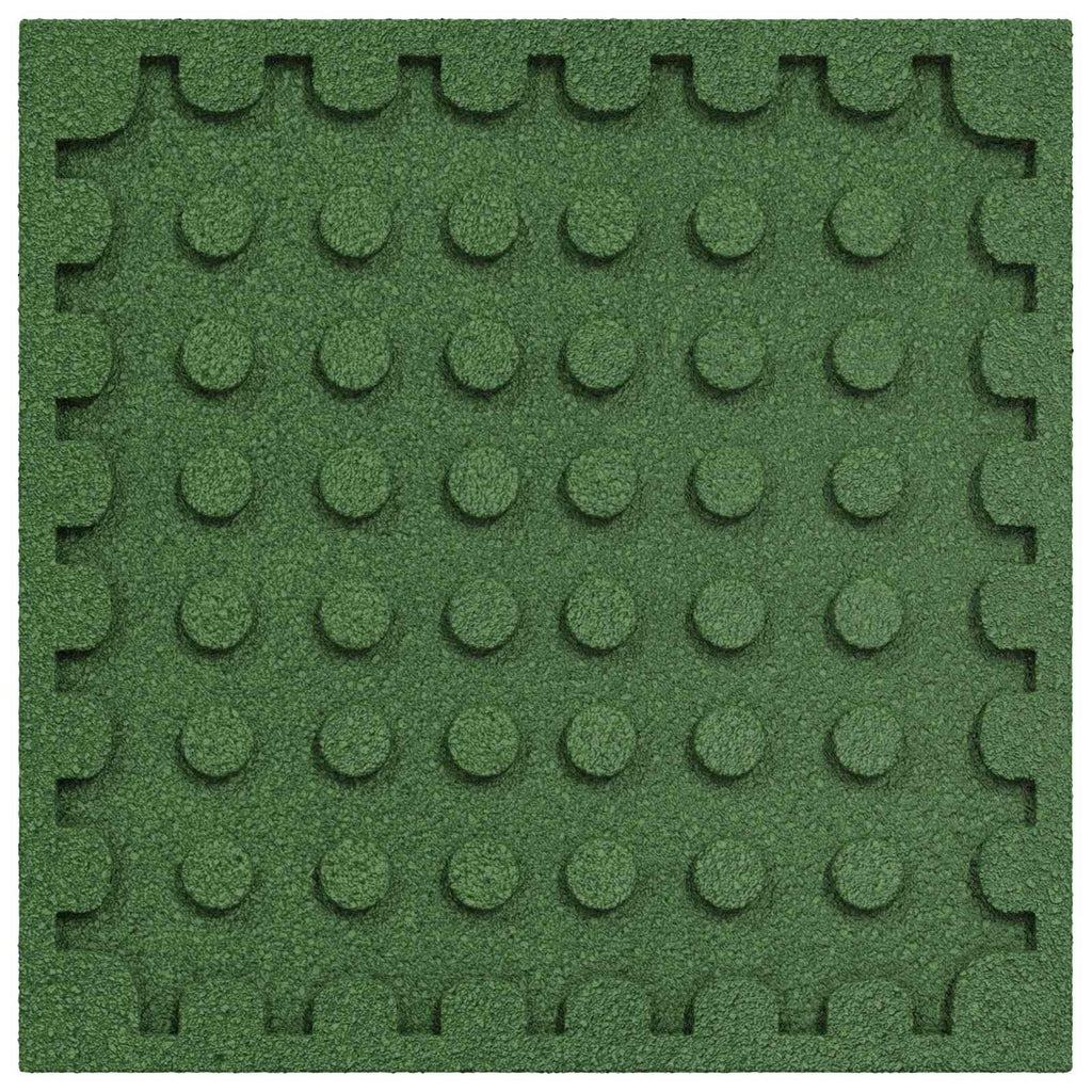 Sturzschutzfliesen 18 pcs Grün 50 x 50 cm Gummi