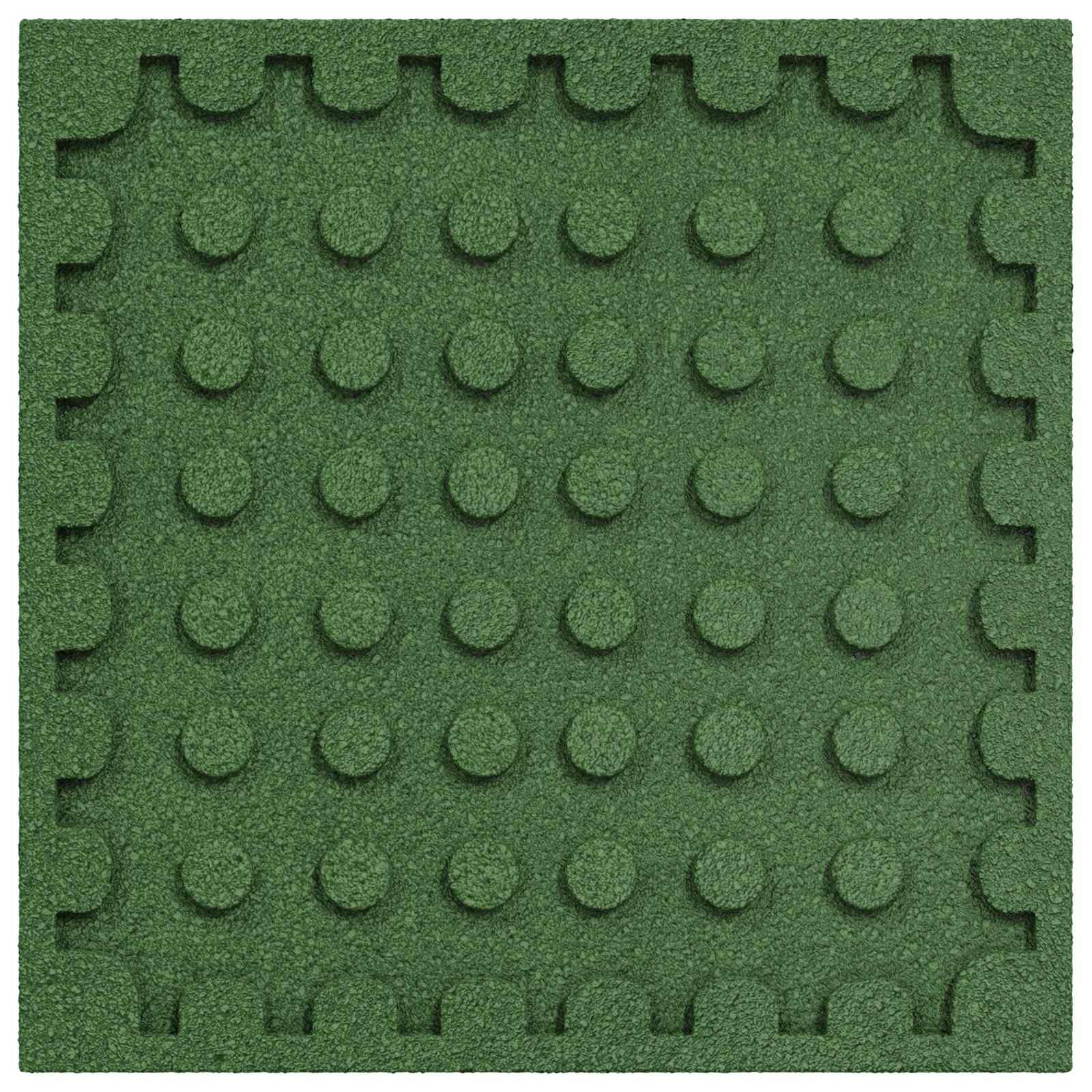 Sturzschutzfliesen 18 pcs Grün 50 x 50 cm Gummi