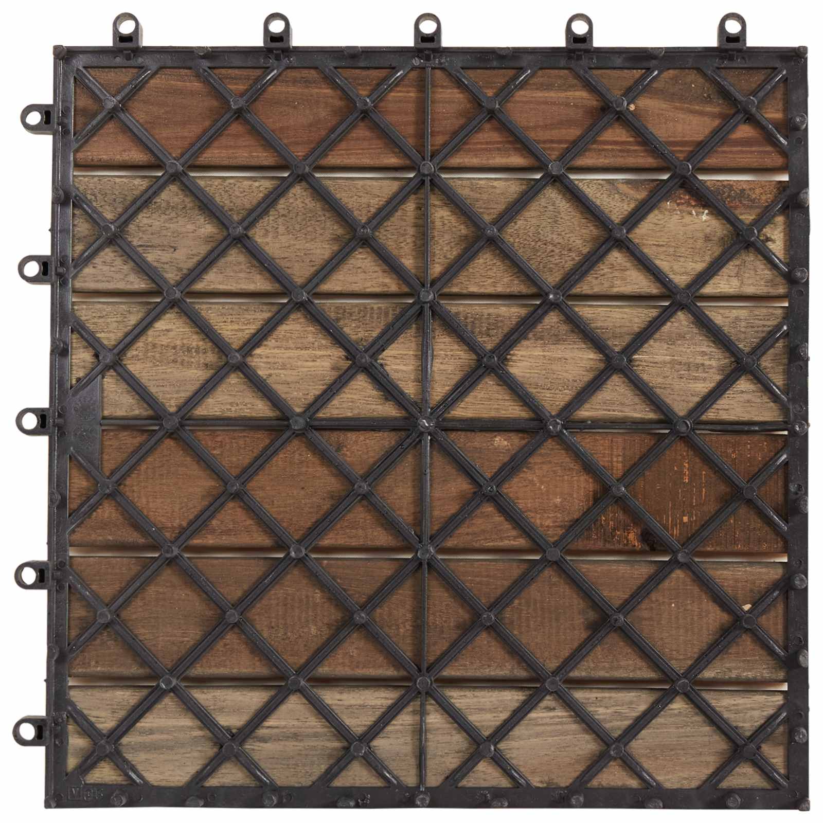 Terrassenfliese 30 pcs Grau 30 x 30 cm Akazien-Hartholz