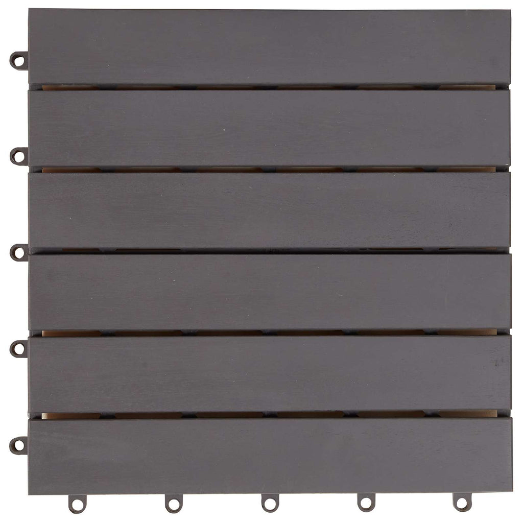 Terrassenfliese 30 pcs Grau 30 x 30 cm Akazien-Hartholz