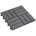 Terrassenfliese 20 pcs Grau 30 x 30 cm Akazien-Hartholz