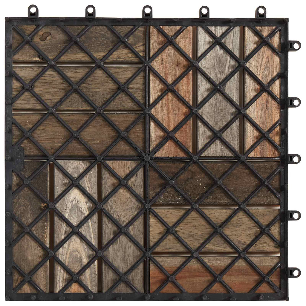 Terrassenfliese 30 pcs Grau 30 x 30 cm Akazien-Hartholz