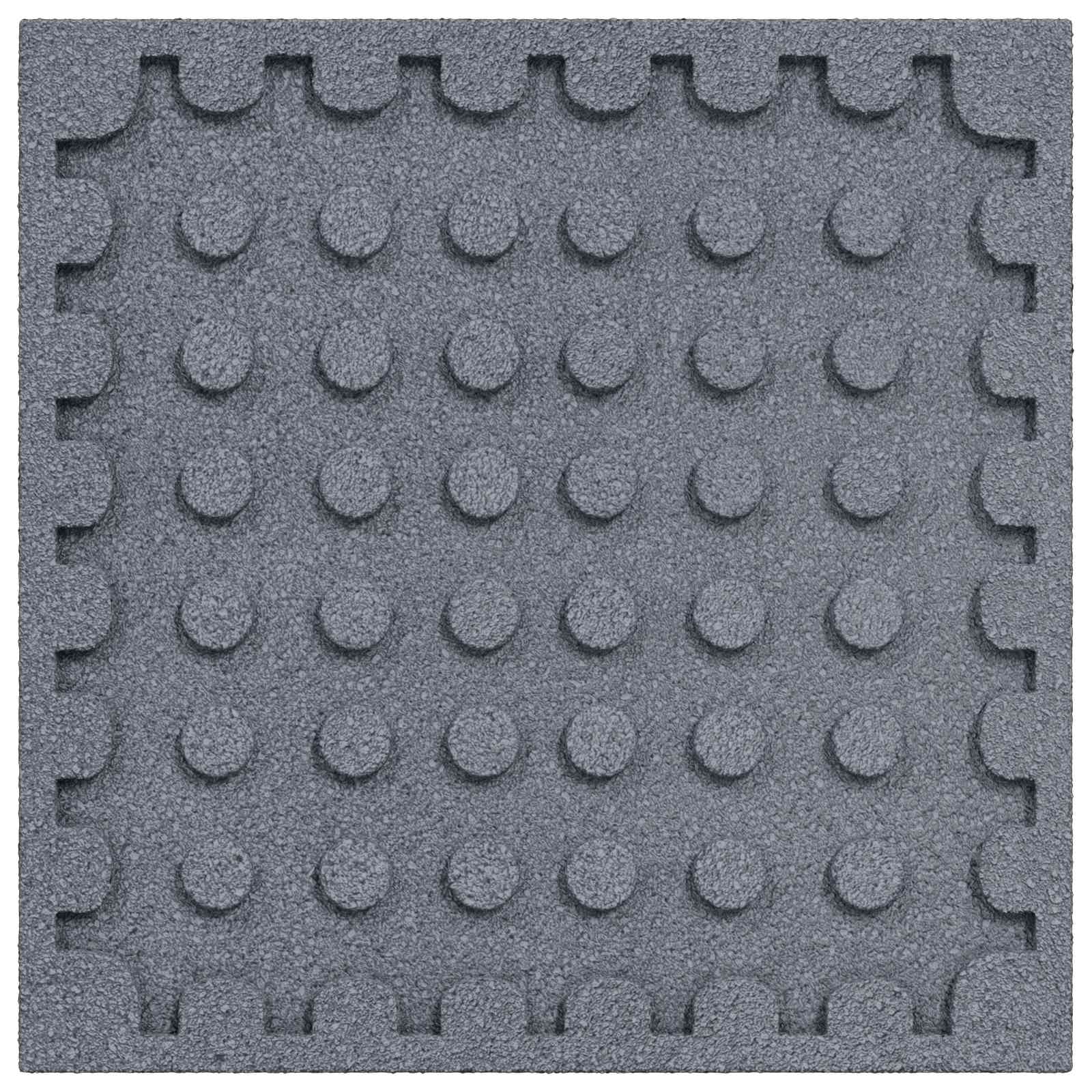 Sturzschutzfliesen 12 pcs Grau 50 x 50 cm Gummi