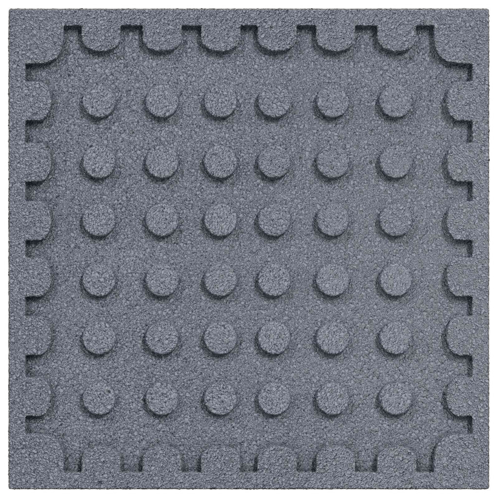 Sturzschutzfliesen 24 pcs Grau 50 x 50 cm Gummi