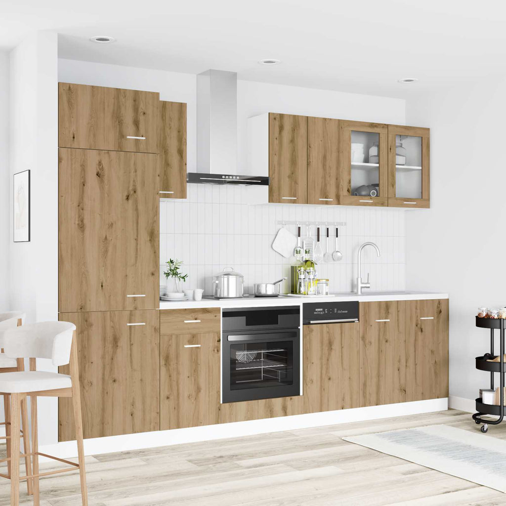 Kücheneinheit Lyon 8 pcs Artisan-Eiche Holzwerkstoff