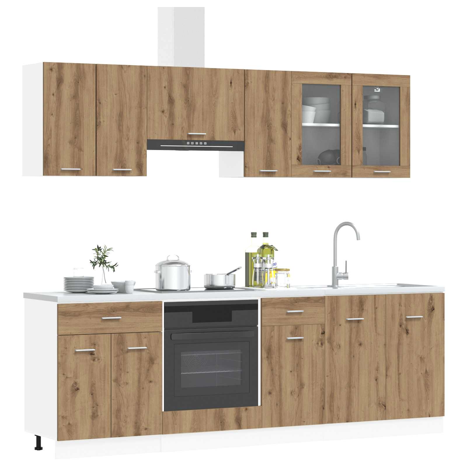 Kücheneinheit Lyon 8 pcs Holzwerkstoff